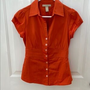 Banana Republic Orange Button-Up Women's Blouse
